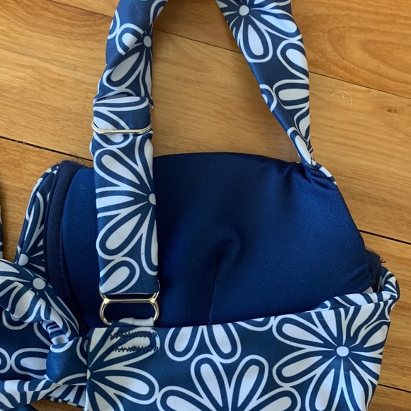 KENNY FLOWERS - THE TODOS SANTOS - BLUE V UNDERWIRE BIKINI TOP - SIZE M - Picture 5 of 10